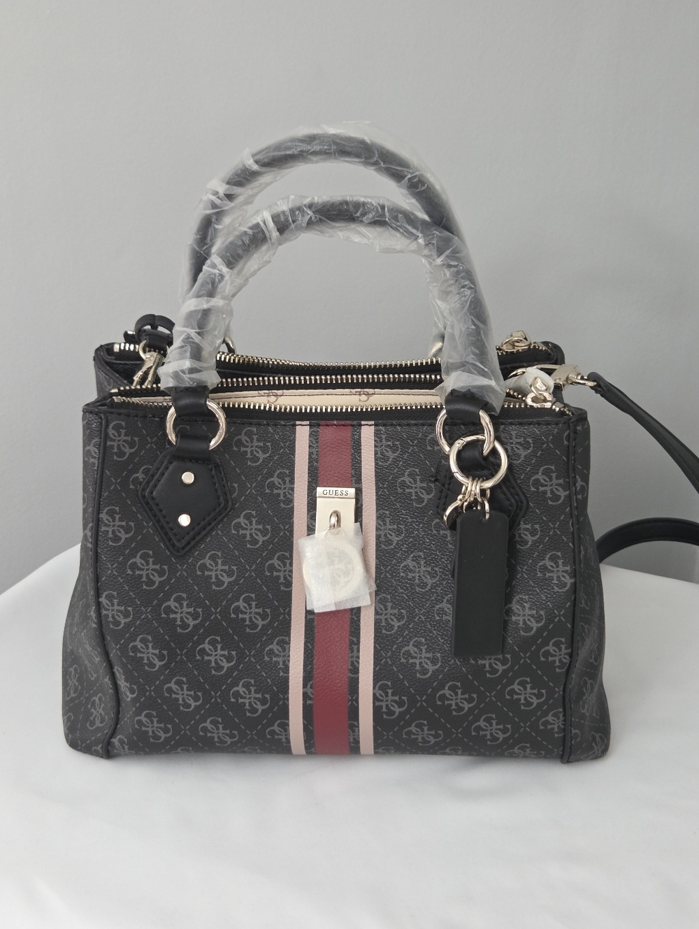 Guess Jensen Box Satchel Handbag